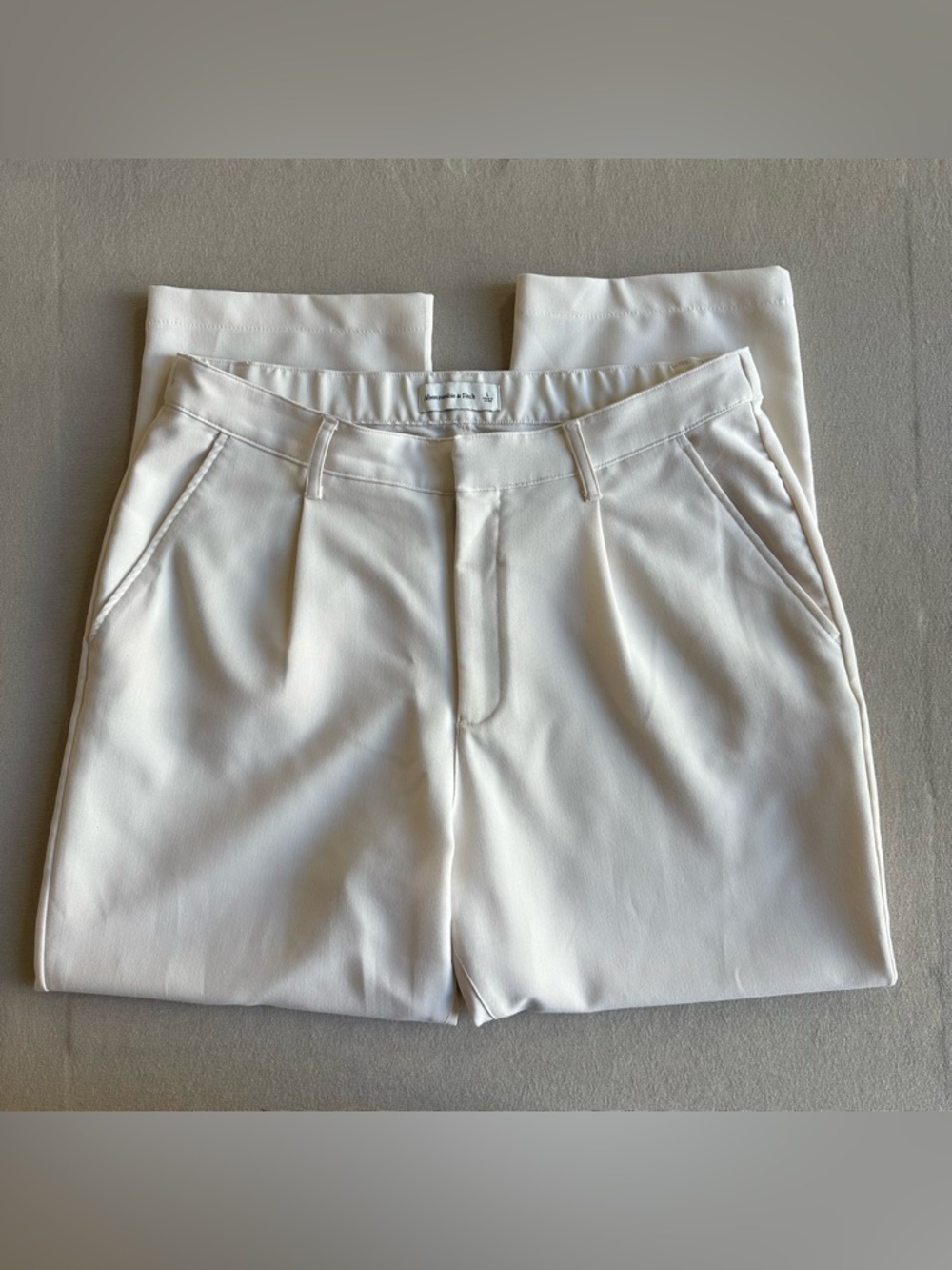 Abercrombie & Fitch White Tapered Trouser